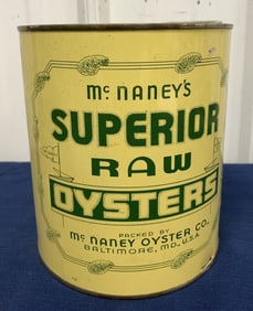 Mc Naney's Superior Raw Oyster gallon can