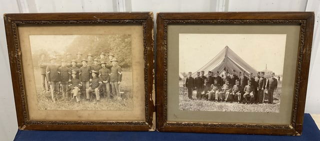 2 framed military photos