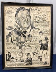 framed Tommy Ward tribute piece