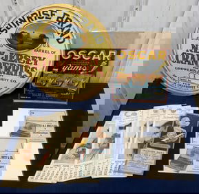 advertising labels, blotters etc.