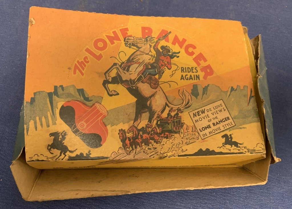 Acme Lone Ranger Cine Vue with extra movies: box has wear with lid being separated