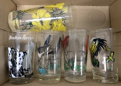 5 peanut butter glasses; 1 is ice tea size