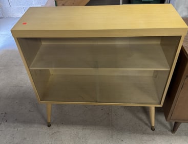 Blonde Boocase with Slidding Glass Doors