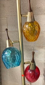 MCM Pole ligth with glass shades