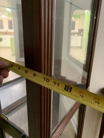 Darkwood Curio Cabinet with glass shelfs