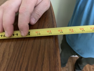 Oak Curion Cabinet with glass shelves