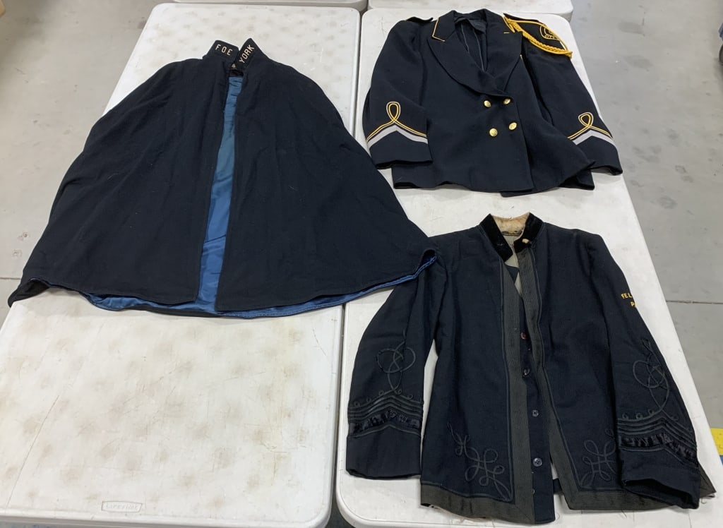 York F.O.E. Cape, York Band and Felton coats: have wear and damage