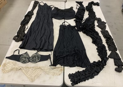 Victorian neck ruffles and vintage undergarments