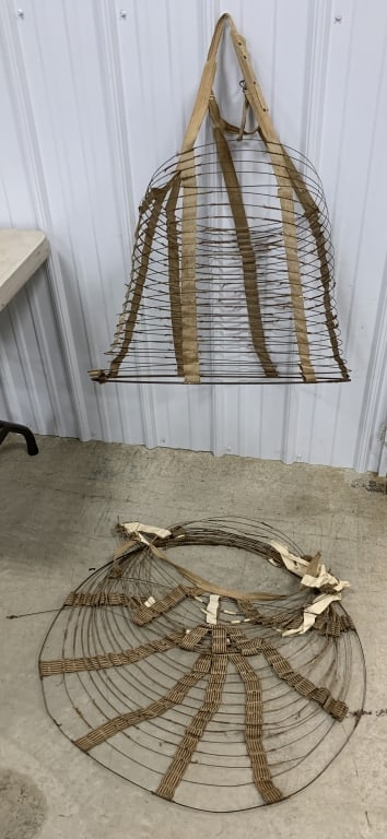 two Victorian hoop skirts: have some rust and damage