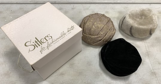 3 women's hats from Sitler's  & Simon's of York