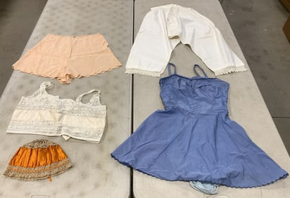 hat, camisole, bloomers, swimsuit, underwear