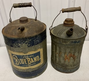 Nesco & Blue Band corrugated oil cans