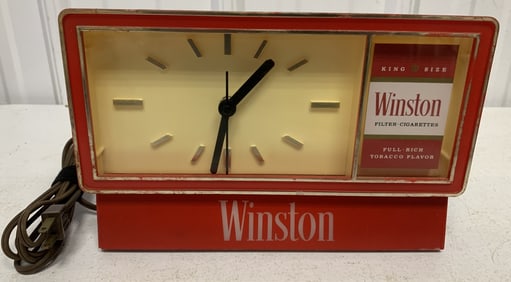 Winston cigarettes advertising clock