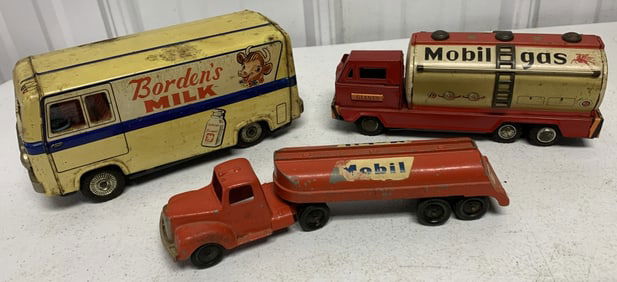 Tootsietoy & Japanese tin friction trucks