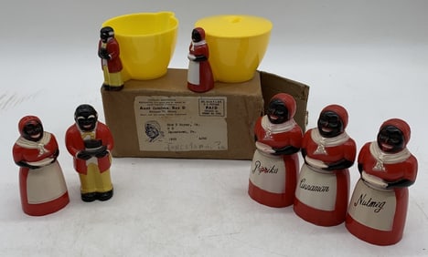 F&F mold Aunt Jemima & Uncle Mose, S&P, spice