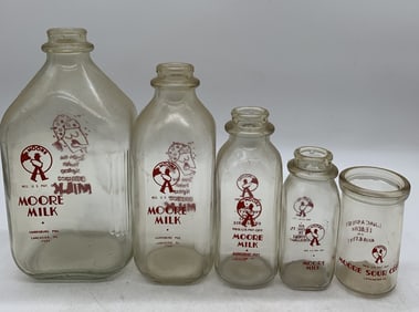 Moore Milk Lancaster PA bottle & jar collection