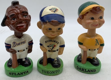 A's, Blue Jay's & Brave's bobble heads