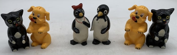 F& F Molds S&P shakers; Willie & Millie, dog+ cat