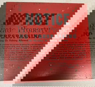 NOTICE Private Property NO TRESPASSING sign