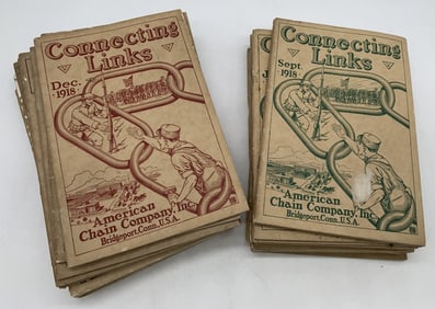 25 ACCO Connecting Links magazines 1918-21