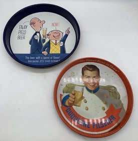 Duquesne Pilsner and Piels Light beer trays