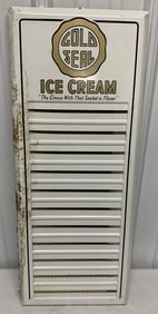Gold Seal Ice Cream menu board