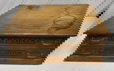 J. & P. Coats Spool Cabinet