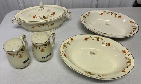 Hall Autumn Leaf S&P, Veg. dishes, covered dish