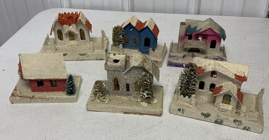 6 Japanese Christmas Village houses