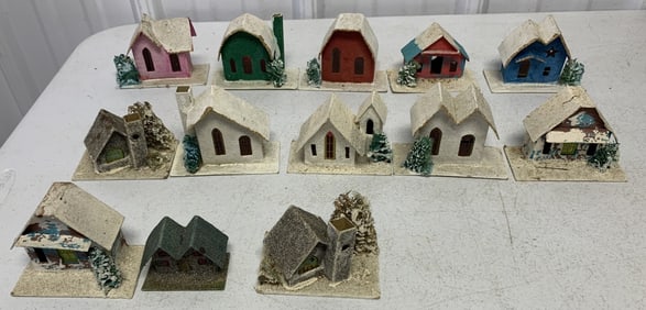 13 Japanese Christmas Village houses