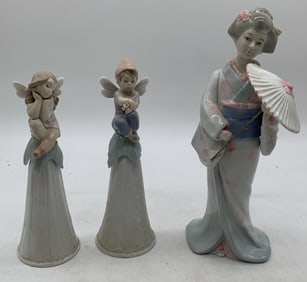 Lladro It's A Boy/Girl bells and KPM Geisha