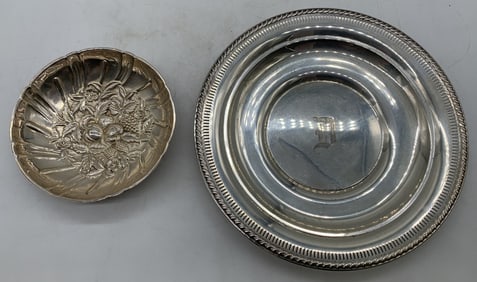 sterling plate and S. Kirk & Son Sterling bowl