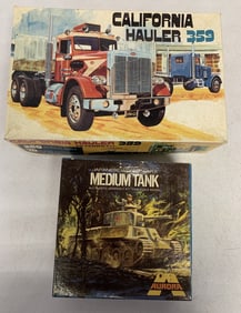 California Hauler & Medium Tank models in boxes