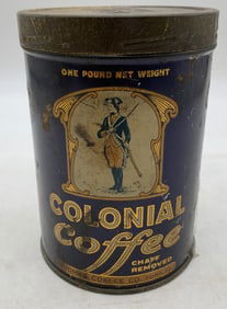 Colonial Coffee tin Thomas Coffee Co. York, PA