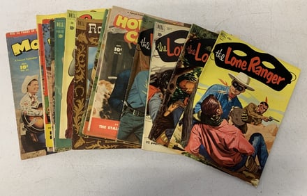 (16) 10 cent Western comics; Lone Ranger,