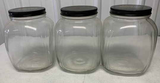 3 Necco Candies counter jars