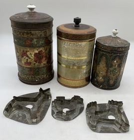 3 tins and 3 cookie cutters
