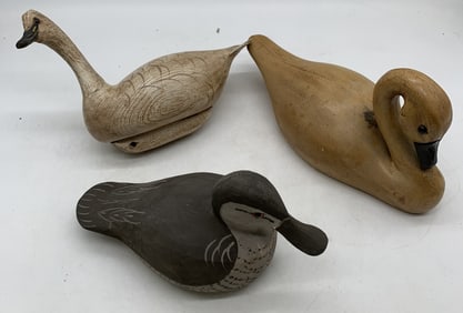 lot of 3 duck decoys