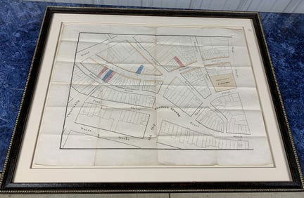 1835 Map of Contemplated Widening of William