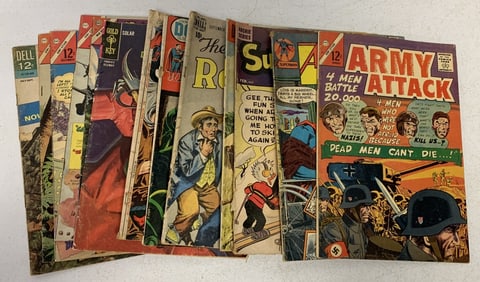 13 assorted comic books