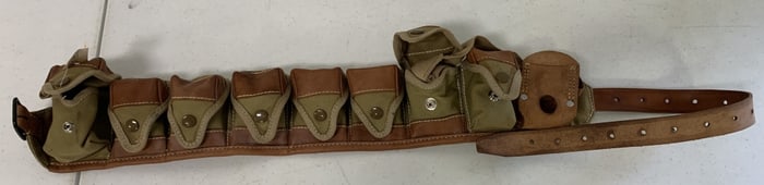 Military Canvas Leather Belt/shoulder Straps