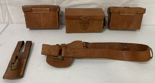 5 Leather Belt,Storage Pouches