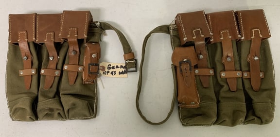 2 German MP Ammo Pouches,WW1,MP44 stamp