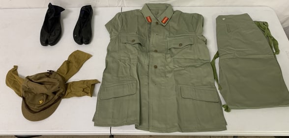 5 pcs Japanese Uniform,Rain Shoes,Wool Hat?
