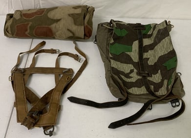 3 Pcs,Canvas Back Pack,Canvas Shelter/belt