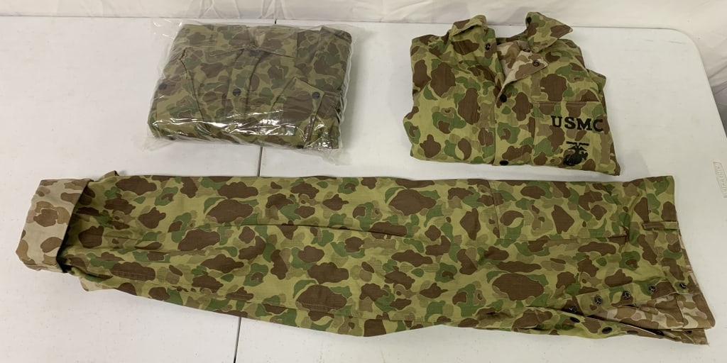 3 Pcs USMC Camoflage Shirts,Pants Repro?: look unworn