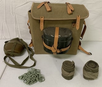 Canvas Backpack with Thermos,Straps