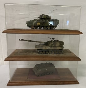 3 Army Tank Models in Cases