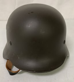 German Steel Helmet with Swastika on Side