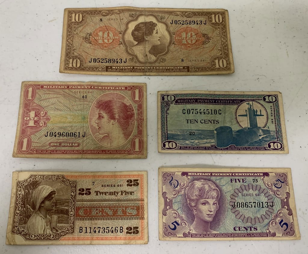 5 Military Payment Certificates (1 of 4)